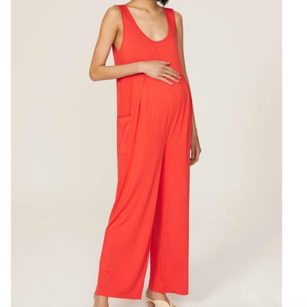 Emilia George Hazel Maternity Jumper in orange size large